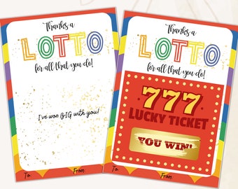 Porta-cartão-presente LOTTO | Apreciação do funcionário do LOTTO Ticket | Porta-bilhete de loteria | Muito obrigado por tudo que você faz | Idéias para presentes de loteria
