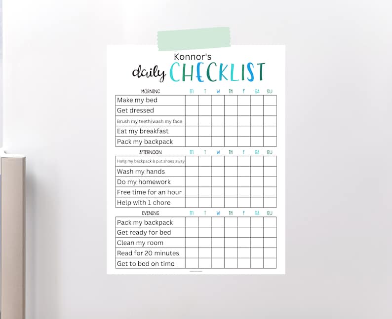 Kids Daily Checklist Editable | Kids Routine Chart | Kids Responsibility Chart | Daily Routine Schedule | Summer Daily Checklist | PDF image 6