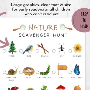 Nature Scavenger Hunt Printable | Kids Scavenger Hunt | Kids Outdoor ...