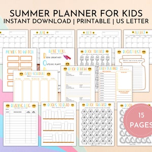Summer Planner For Kids | Summer Reading Trackers For Kids | Summer Calendar For Kids | Daily Planner for kids | Have You Checklist