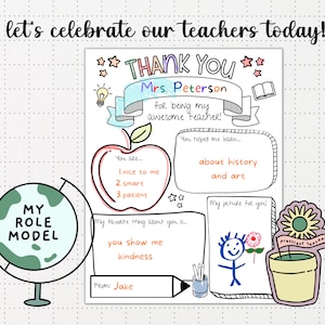 Español Teacher Appreciation Printable | Para mi una maestra maravillosa | Regalo de los estudiantes | Last Minute Appreciation Gift image 3