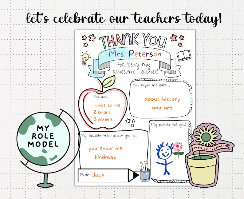 Español Teacher Appreciation Printable | Para mi una maestra maravillosa | Regalo de los estudiantes | Last Minute Appreciation Gift image 3