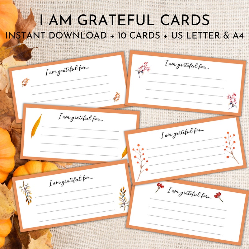 Thankful Card - Etsy