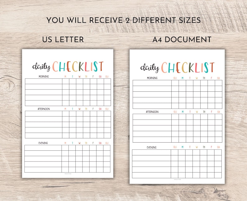 Kids Daily Checklist Editable | Kids Routine Chart | Kids ...