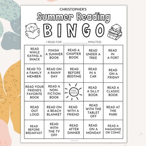 Sommer Reading Bingo Challenge Printable | Sommer Reading Bingo Sheet | Kids Summer Reading Challenge | Sommer Lesetagebuch |Bearbeitbares PDF