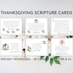 20 Thanksgiving-schriftkaarten | Dankbaarheid christelijke kaarten afdrukbaar | Christelijke Thanksgiving-geschriften | Christelijk Thanksgiving-decor