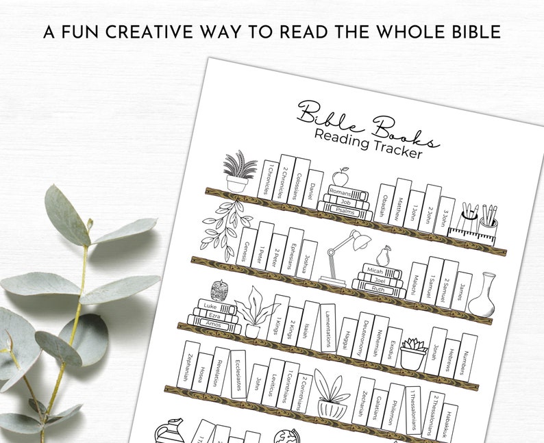 Bible Bookshelf Coloring Printable Bible Book Tracker Etsy Bible Bookshelf Coloring Printable Bible Book Tracker Etsy