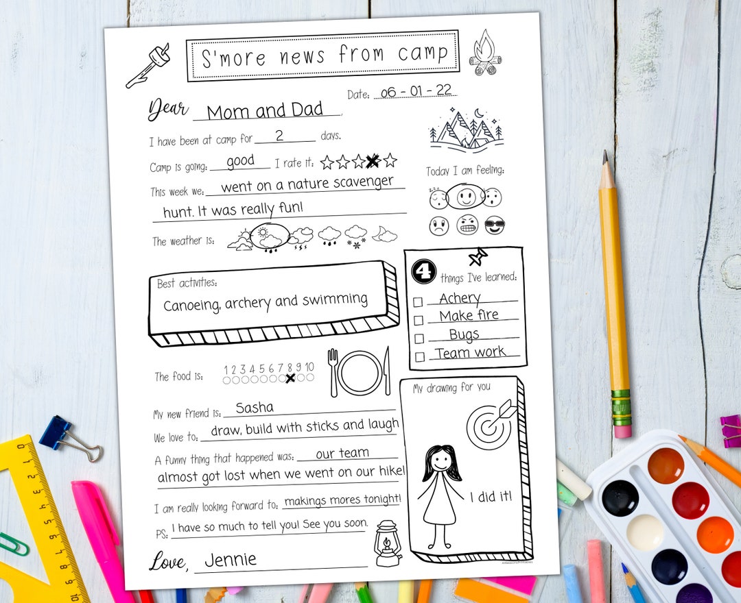 Summer Camp Letter Template, Fill in the Blank Camp Letter, Summer Camp Summer Camp Letter Template, Fill in the Blank Camp Letter, Summer Camp