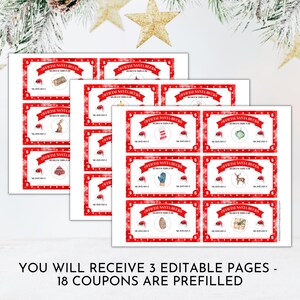 Editable Santa Bucks | Kids Christmas Coupons | Non Candy Stocking ...