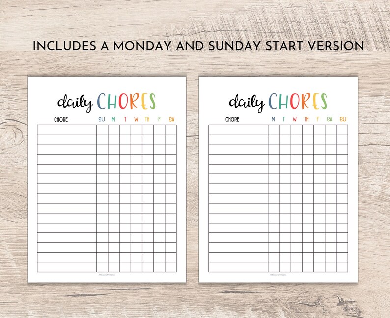 Editable Chore Chart | Kids Chore Chart | Chore Chart Printable | Chore ...