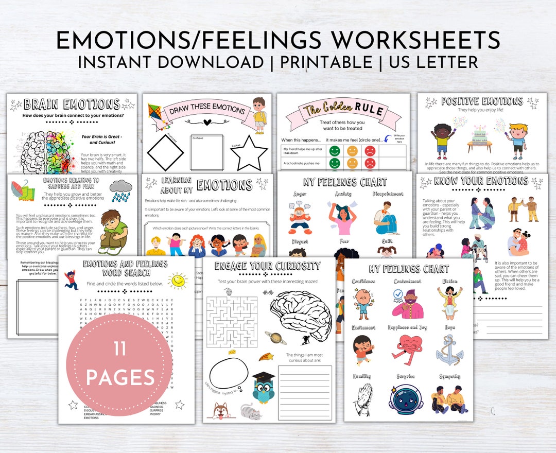 Emotions and Feelings Worksheets Printable Emotions Activities for