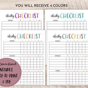 Kids Daily Checklist Editable | Kids Routine Chart | Kids Responsibility Chart | Daily Routine Schedule | Summer Daily Checklist | PDF image 2