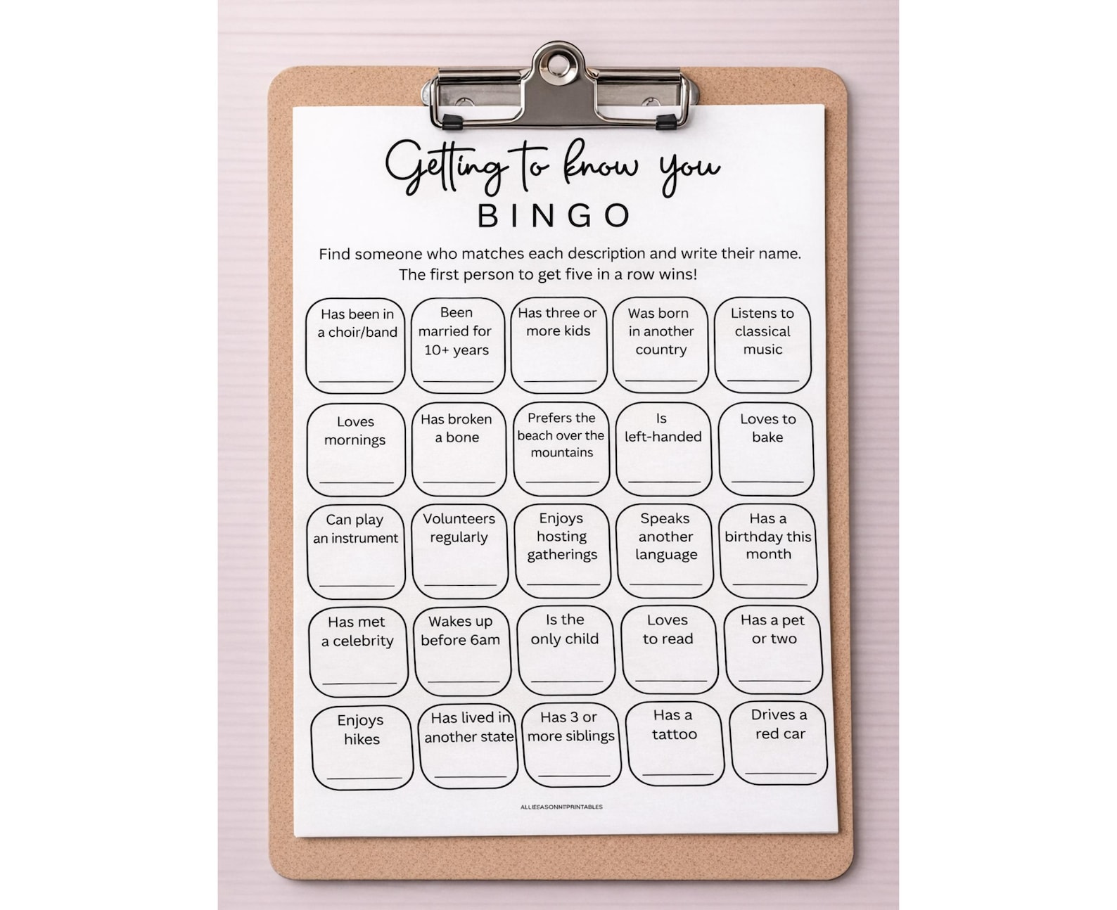 Getting to Know You Bingo Editable, Find Someone Who Bingo, Team ...