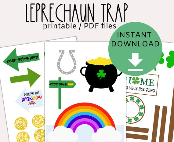 Leprechaun Trap Kit Printable St. Paddy's Day