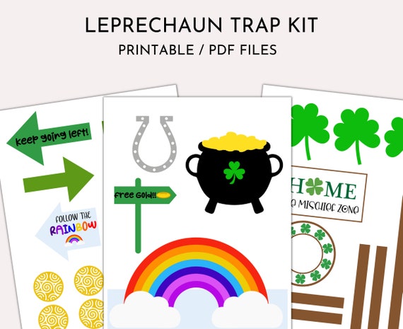 Leprechaun Trap Kit Printable DIY Leprechaun Trap St. - Etsy