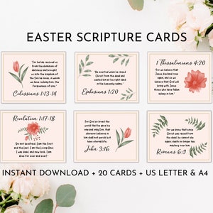 EASTER SCRIPTURE CARDS | Christian Easter Cards | Easter Cards | Easter Scriptures Printable | Holy Week | Easter Week | Christian Easter