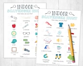 Indoor Scavenger Hunt Printable | Indoor Activity for kids | Last minute indoor printable game for kids