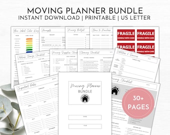 Moving Planner Bundle Printable | Moving Planner Kit | Moving Checklist | Moving Binder| Moving To Do List | Moving Guide Template