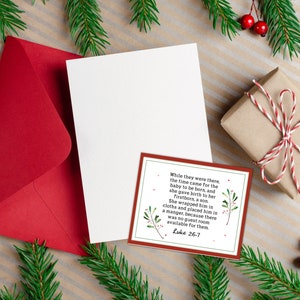 24 Christmas Scripture Cards Printable | Christmas Bible Verse for ...