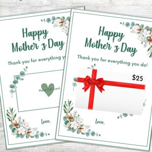 Porte-cartes-cadeaux pour la fête des mères | Porte-cartes-cadeaux imprimable pour la fête des mères | Porte-cartes-cadeaux pour maman | Cadeau de dernière minute pour la fête des mères