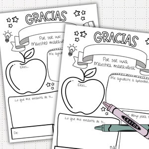 Español Leraarwaardering afdrukbaar | Voor een maestra maravillosa | Regalo de los studenten | Last-minute waarderingscadeau