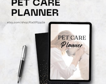 Printable Pet Care Planner  Pet Medical Tracker & Organizer  Vet Log, Grooming, Medication  Supply Checklist Editable PDF  Instant Download