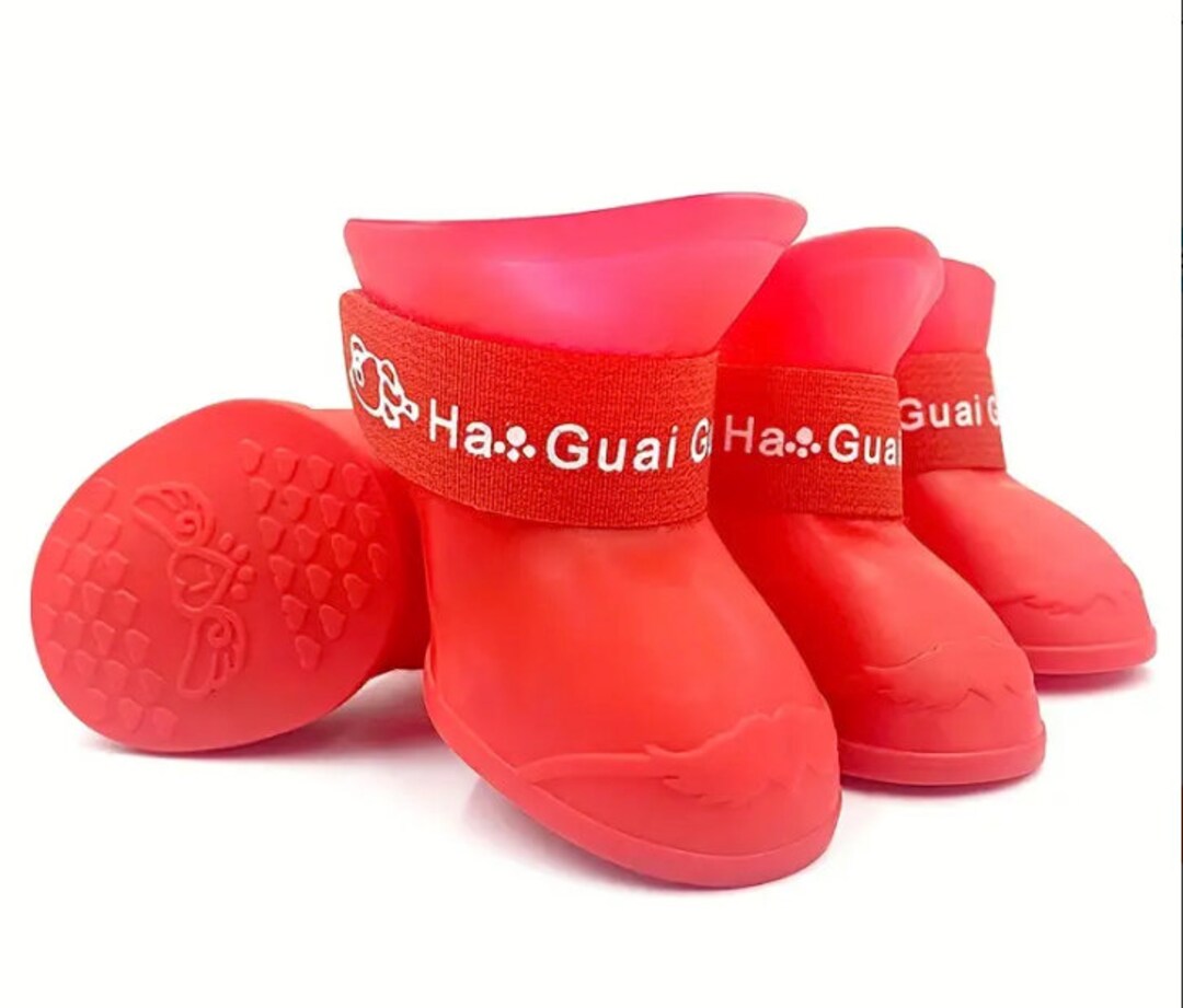 Dog Rain Boots for Dogs, Waterproof Dog Shoes Orange Etsy