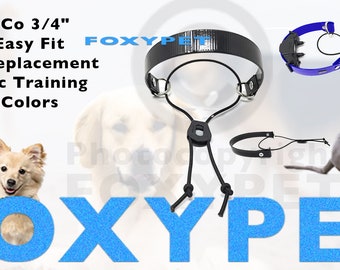 Foxy Pet  3/4" Waterproof E -Collar Bungee Easy Fit Surefit Replacement Receiver Electronic Training Strap - 8 colors