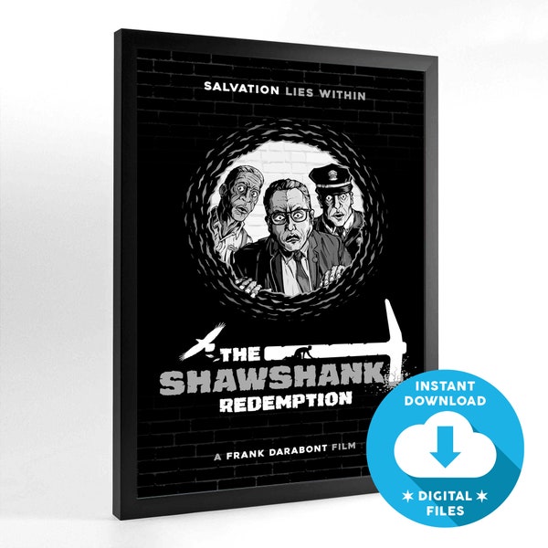 Shawshank Redemption // Movie Art // Illustration // Poster // Digital Artwork Only // 12"x18" + 16"x24" + 24"x36" // Hi-Res // JPEG Active