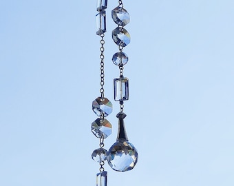 Suncatcher minimalista, Decoración de ventanas, Light Catcher, Cristal colgante, Rainbow Maker