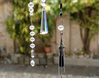 Suncatcher Protective  Black Tourmaline Crystals Magic Healing HomeHanging Protection Hanging