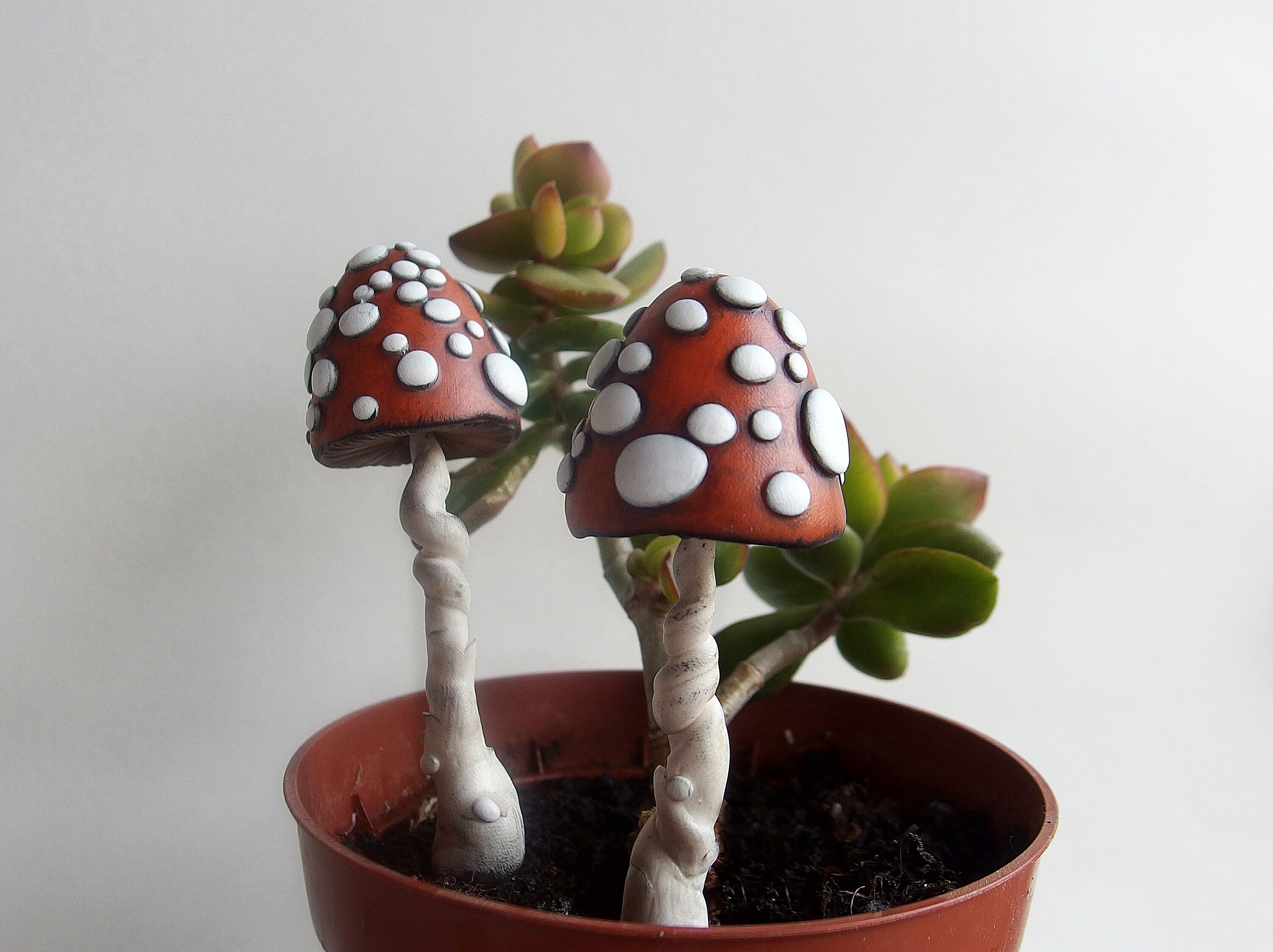 Handgefertigter Pilz-Blumentopf-Pick, wunderliche Gartenstecker - Etsy.de