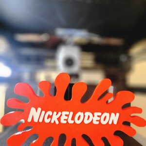 Levendig 3D-geprint Nickelodeon Splat-logo uit de jaren 90 - 8 inch breed!
