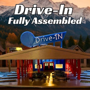 Mom & Son&#39;s Drive-In Theater Fully Assembled Scale Model - Z (1/220), 1/144, N (1/160), HO (1/87), S (1/64) - Ready for the Layout!