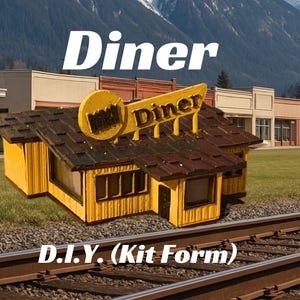 Custom Diner Scale Model Kit - Personalized Sign - T, 1/330, Z, N, 1/144, HO, S & O Scales - Great DIY Gift