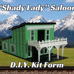 Shady Lady Saloon & Brothel Kit  Scale Model w/ Video  T, 1/330, Z, N, 1/144, HO, S and O Scales  -  Perfect for Dioramas