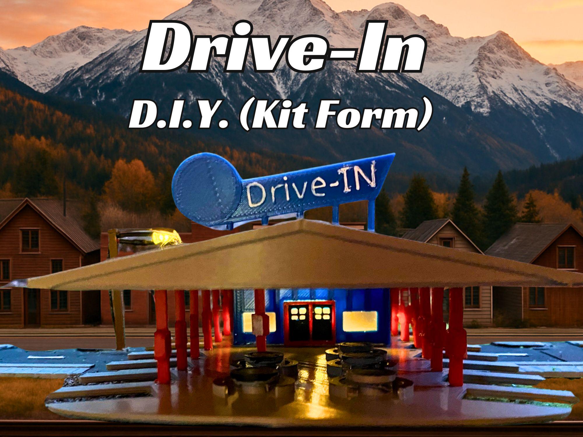 Mom & Son's Drive-In Theater Kit - Scale Model w/ Video - Z (1/220), 1/144, N (1/160), HO (1/87), S (1/64) - Family Fun Project