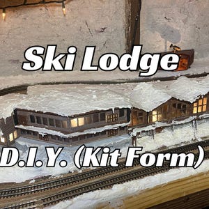 Ski Lodge Model Kit - Scale Model for Train Layout - HO, N, Z Scales - Ideal Gift for Model Railroaders