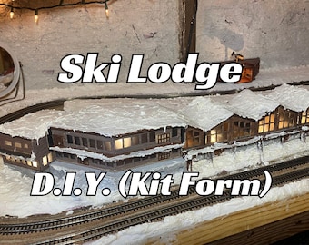 Ski Lodge Model Kit - Scale Model for Train Layout - HO, N, Z Scales - Ideal Gift for Model Railroaders