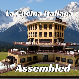 Urban Commercial Building - Assembled Model - 1-220, 1-160, 1-87 Scales - Perfect for Railroad & Dioramas