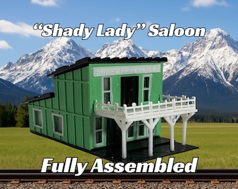 Shady Lady Saloon e Bordel - Modelo Montado - Z, N, 1/144, HO, S, O - Jogos de Mesa e Diorama - Ideia de Presente