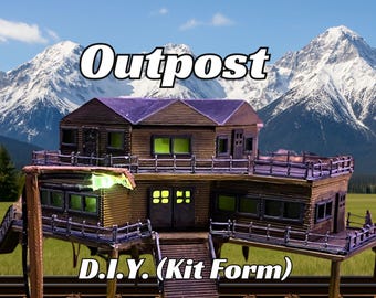River Rafting Outpost Kit - Scale Model w/ Video Instructions - T, 1/330, Z, N, 1/144, HO, S & O Scales - Fun Project