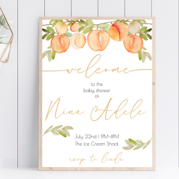 Sweet as a Peach Baby Shower Etsy