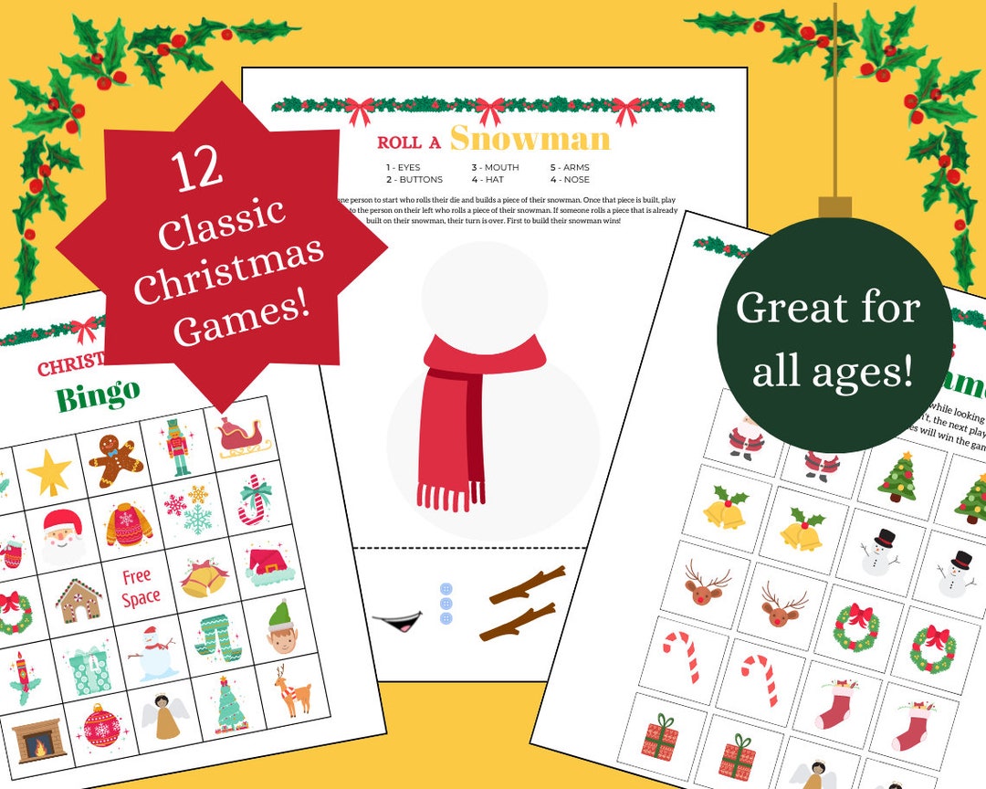 Christmas Party Games Bundle for All Ages Printable - Etsy