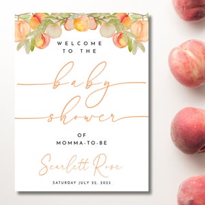 Sweet as a Peach Welcome Sign, modifiable et imprimable !
