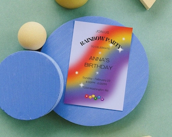 Modello di invito arcobaleno