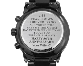 50th Anniversary Gifts for Husband, 50 Year Anniversary Gift, 50 Years of Marriage, Golden Wedding Anniversary Gifts, Golden Anniversary