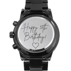 35th Birthday Gift for Him, Gifts for 35th Birthday, 35th Birthday for Him, 35th Birthday Gifts for Guys Men, 35 Year Engraved Watch