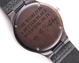 30th Birthday Gift for Him, Gifts for 30th Birthday, 30th Birthday for Him, 30th Birthday Gifts for Guys Men, 30 Year Engraved Watch