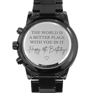 18th Birthday Gift for Him, Gifts for 18th Birthday, 18th Birthday for Him, 18th Birthday Gifts for Guys, 18 Years Engraved Watch for Him